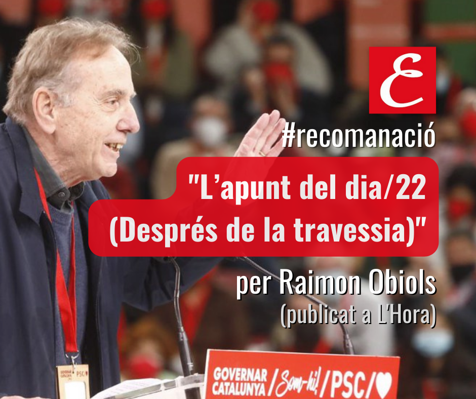 “L’apunt del dia/22 (Després de la travessia)”. Per Raimon Obiols.