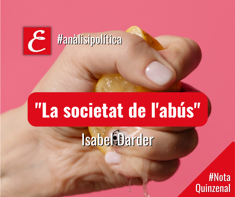 “La societat de l’abús”. Isabel Darder.