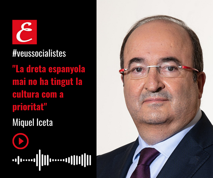 Entrevista a Miquel Iceta: “La dreta espanyola mai no ha tingut la cultura com a prioritat”.