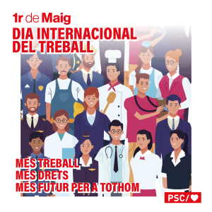 Manifest del 1r de Maig. Dia Internacional del Treball.